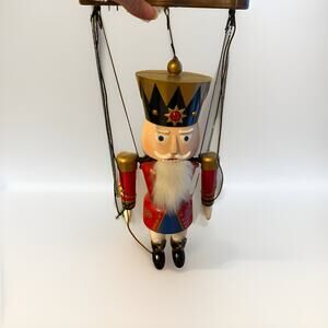 Vintage MUSICAL Nutcracker Marionete Christmas Telco Tested Works! 3921/66